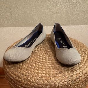 Rothy’s “The Flat” Grayish Beige, size 9
